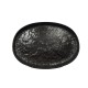 Plato porcelana ovalado negro 32cm  Rock Rak